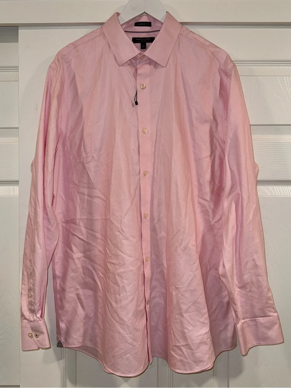 Banana Republic Men’s Light Pink Camden Fit 100% Cotton Dress Shirt